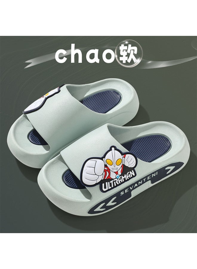 New Summer Cartoon Ultraman Children's Slippers For Parents And Children, Soft-soled, Non-slip, Suitable For Home, Bathing, Bathroom, And Outdoor Use