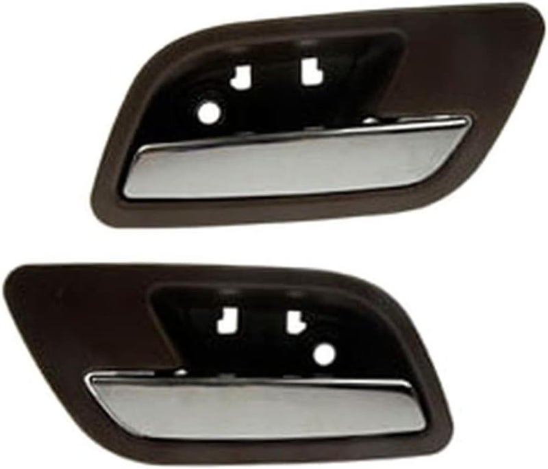 TRQ Cashmere & Chrome Rear Inside Interior Door Handle Set for Chevy GMC - 2 Piece - Image 1