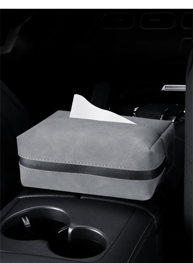Car Tissue Holder for 120 Standard Tissue Vehicle Seat Extra Large Suede Tissue Box Cover Napkin Box - Image 3