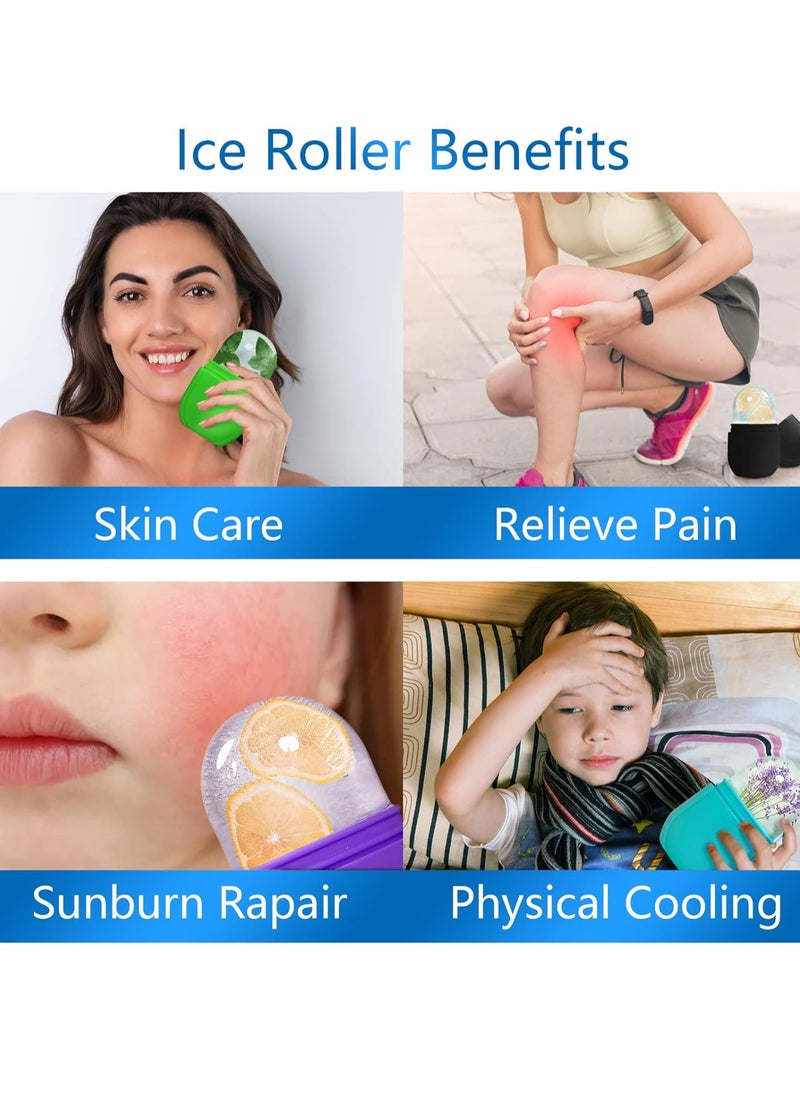 Oasisgalore Green Ice Cube Face Roller, Brightens Skin & De-Puffs Eyes, Reusable Cryotherapy Tool for Face and Neck.  - Image 2