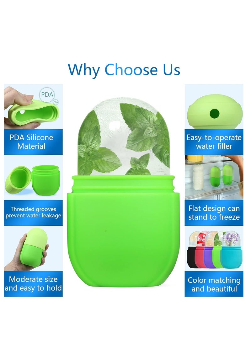 Oasisgalore Green Ice Cube Face Roller, Brightens Skin & De-Puffs Eyes, Reusable Cryotherapy Tool for Face and Neck.  - Image 4