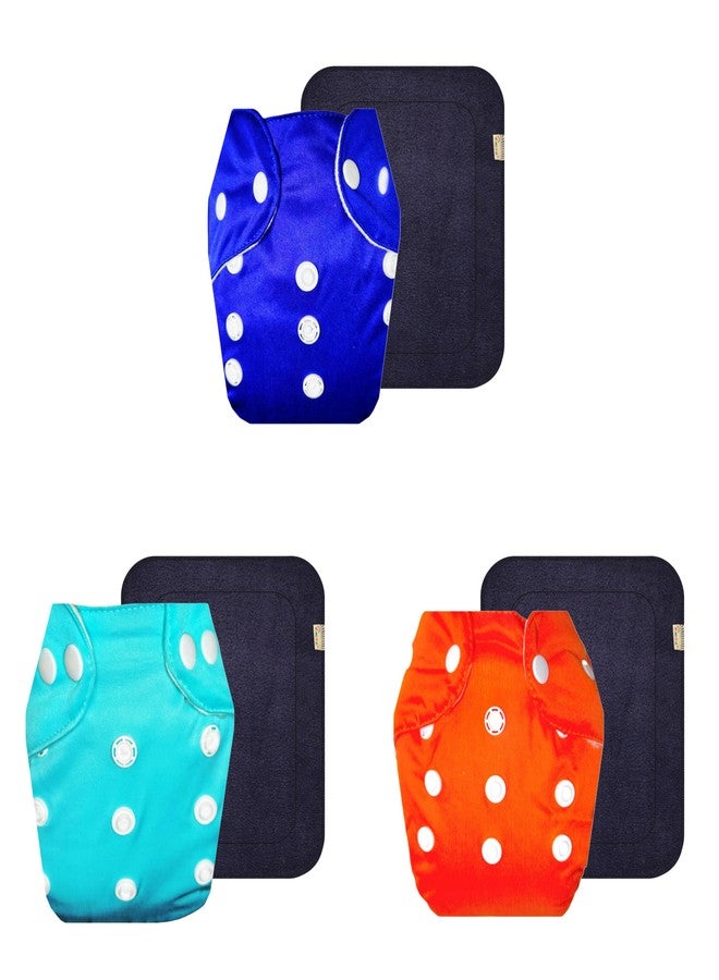 حفاضات دمبلدو لايت القماشية مع حشوة سوداء (عبوة من 3) | شعور بالجفاف والراحة | مانعة للتسرب | سهلة التنظيف | موثوق بها من قبل الأمهات | من 3 أشهر إلى سنتين | للجنسين - Image 1