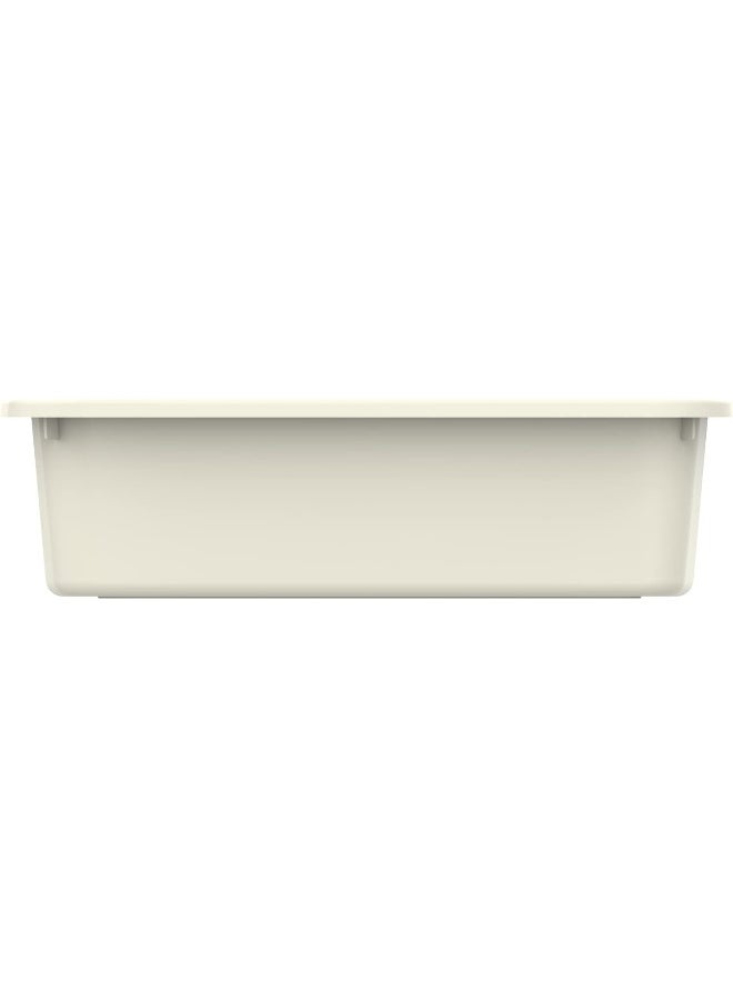 Cosmoplast صينية كبيرة عالمية متعددة الاستخدامات بلاستيك أبيض فاتح 42x31x8 سم  - Image 2