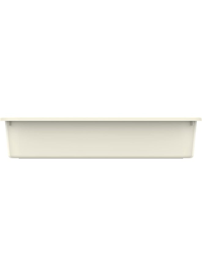 Cosmoplast صينية كبيرة عالمية متعددة الاستخدامات بلاستيك أبيض فاتح 42x31x8 سم  - Image 3