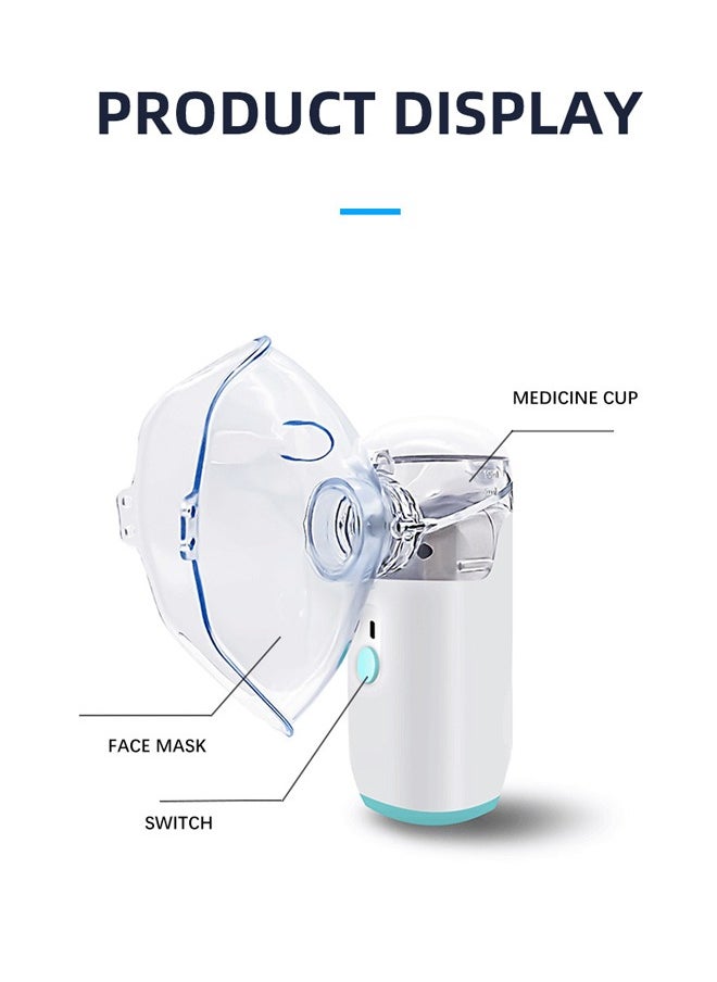 Fazza - Ultrasonic Mesh Nebulizer for Children Men Women Mini Handheld Portable Steam Humidifier for Home and Travel, ZH-N3 - Image 1