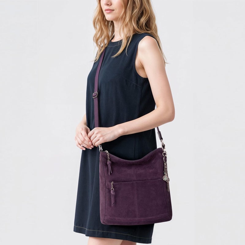 The Sak Lucia Leather Crossbody Purse - Premium Leather Women's Handbag for Everyday & Travel - Cross Body Bag With Zipper - Image 2