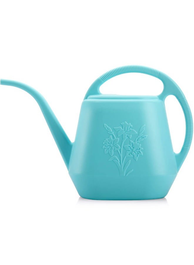 Fasmov 1-Gallon Plastic Watering Can with Comfortable Handle, Garden Watering Cans Long Spout for Indoor Outdoor Watering Plants, Bright Blue - Image 1