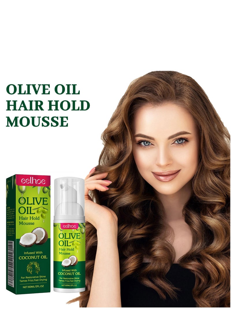 إيلهو تركيبة زيت الزيتون المغذية لزيت الزيتون 60 مل ، ثبات طويل الأمد ، يحدد ويعزز تجعيد الشعر ، ويرطب وترطيبه ، وحماية مضادة للتجعد ، خفيفة الوزن وغير دهنية 60 مل - Image 1