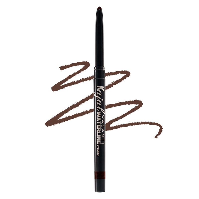 VASANTI Kajal Waterline Eyeliner Pencil - Long-lasting, Waterproof, Smudge-proof, Safe for Sensitive Eyes, Waterline Eye Liner - Opthalmologist Approved and Tested (Rich Brown) - Image 1