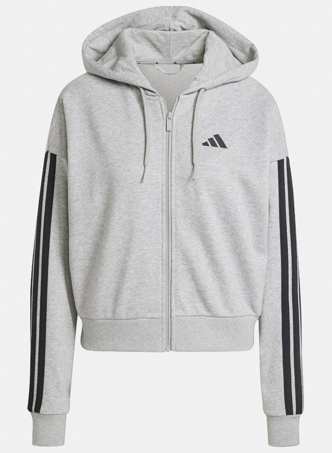 Adidas essentials 3-stripes french terry full zip women's hooded track top - Image 2