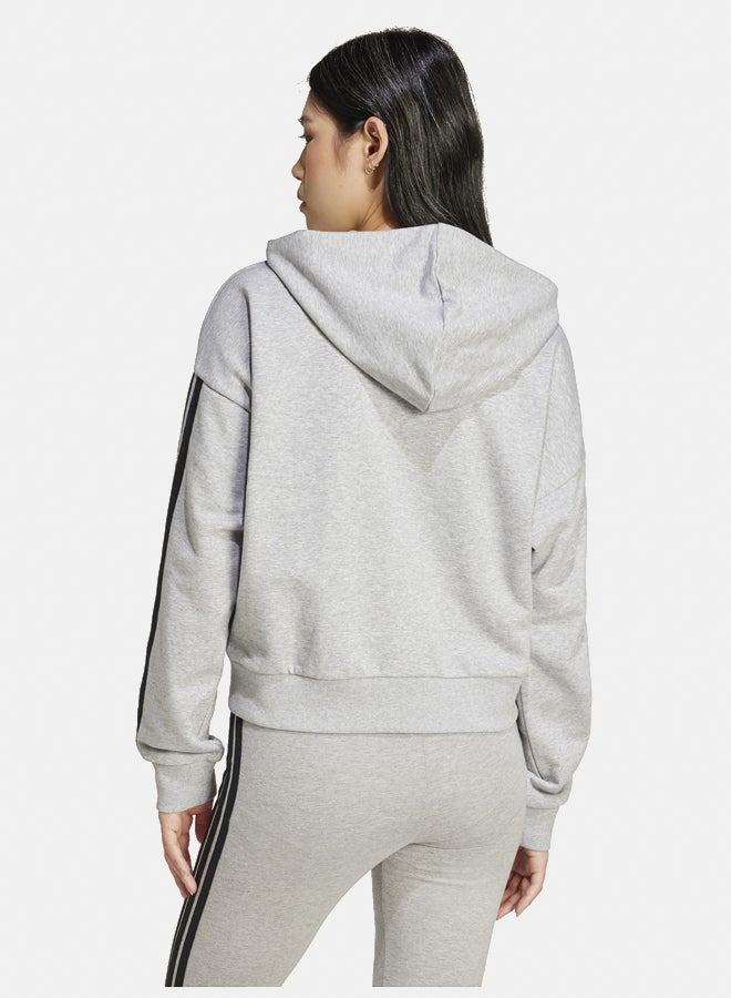 Adidas essentials 3-stripes french terry full zip women's hooded track top - Image 4