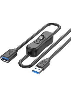 CMGTYYD USB3.0 Extension Cable with Power Button 5Gbps Data Transfer Male to Female Extend Cord 3.3ft for Keyboard PowerSwitch  - Image 1