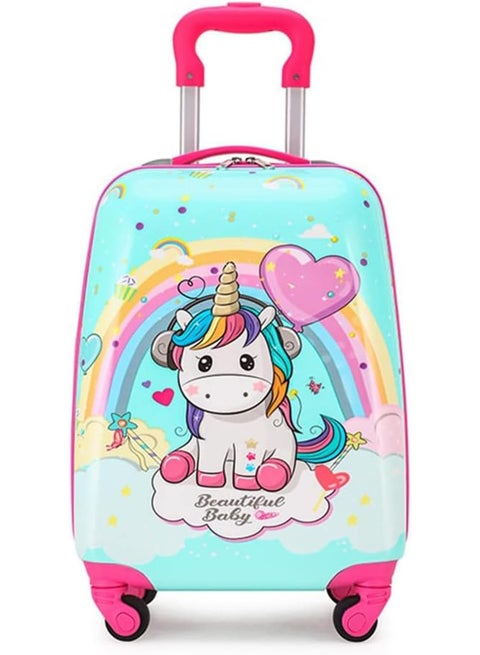 18 Inch Kids Luggage with Wheels Lightweight Rolling Suitcase for Toddlers and Children Perfect for Travel and Carry On