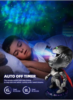 ARNOTEC Mecha warrior Light Projector with Nebula,Timer and Remote Control, Starry Night Light Room Decor Aesthetic for Kids  - Image 3