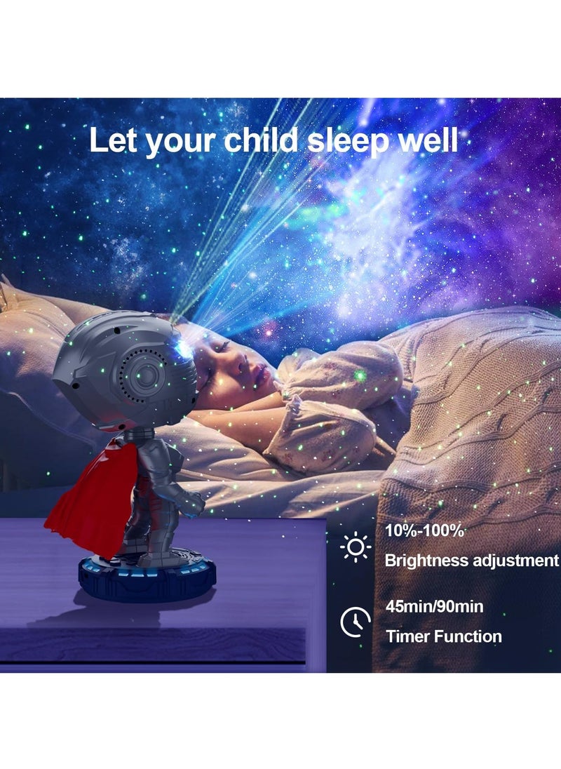 ARNOTEC - Mecha warrior Light Projector with Nebula,Timer and Remote Control, Starry Night Light Room Decor Aesthetic for Kids - Image 1