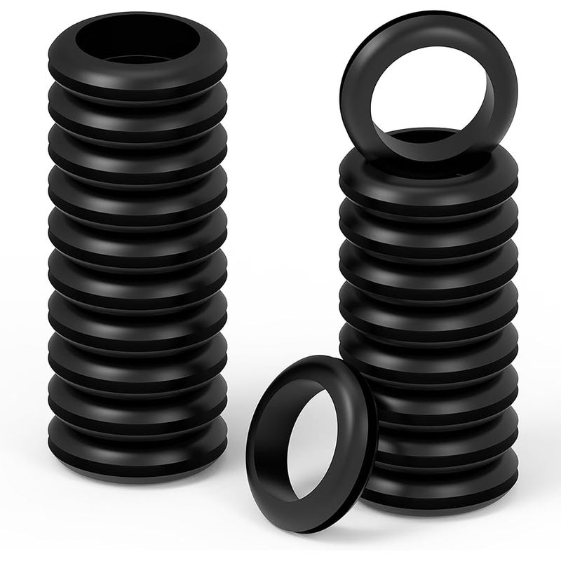 Aifeier ET 20 Pcs 1 Inch Rubber Grommets, 25mm Firewall Rubber Drill Hole Wire Grommets Washers Gaskets Plugs for Wiring, Hole Plugs, Automotive Firewall, Wires Protection and Organization - Image 1