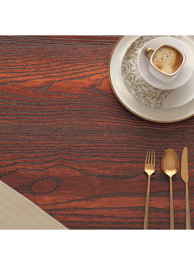 ICOOP Wood Wallpaper Peel and Stick Wood Contact Paper Textured Contact Paper for Countertops Drawers Vintage Wallpaper for Bathroom Kitchen Vinyl Peel and Stick Cabinet Covering Desk Wrap 15.8"×120" - Image 5