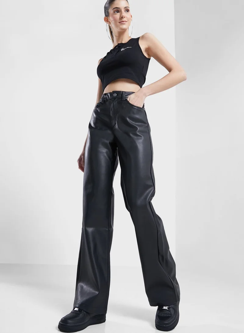 Karl Kani Small Signature Pu Wide Fit Pants