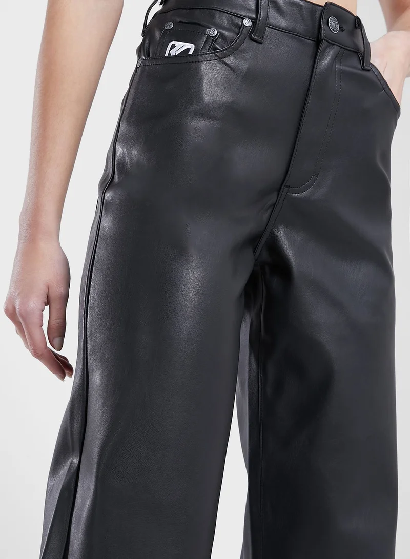 Karl Kani Small Signature Pu Wide Fit Pants