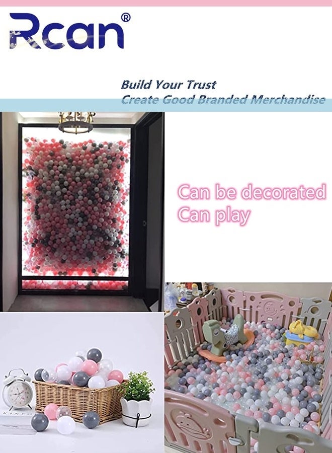Rcan Ball Pit Balls 100-Cute Ocean Ball Macaroon Colorful Soft Plastic Fun Baby 5.5 CM Water Pool Ocean Wave Ball for Kids Playhouse Pool Tent Ball Pit Accessories - Image 5