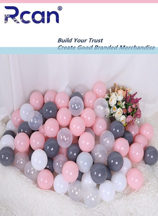 Rcan Ball Pit Balls 100-Cute Ocean Ball Macaroon Colorful Soft Plastic Fun Baby 5.5 CM Water Pool Ocean Wave Ball for Kids Playhouse Pool Tent Ball Pit Accessories - Image 4