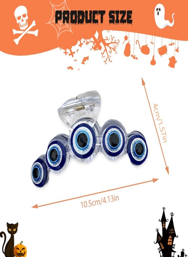 AIUPUOC Halloween Hair Clips Evil Blue Eyes Hair Claw Clip for Thick Hair for Women Hair Barrettes for Hair Styling Acrylic Hair Accessories Cosplay Hair Supplies Hairpin Hair Crab Hair Decorations 1Pcs - Image 2