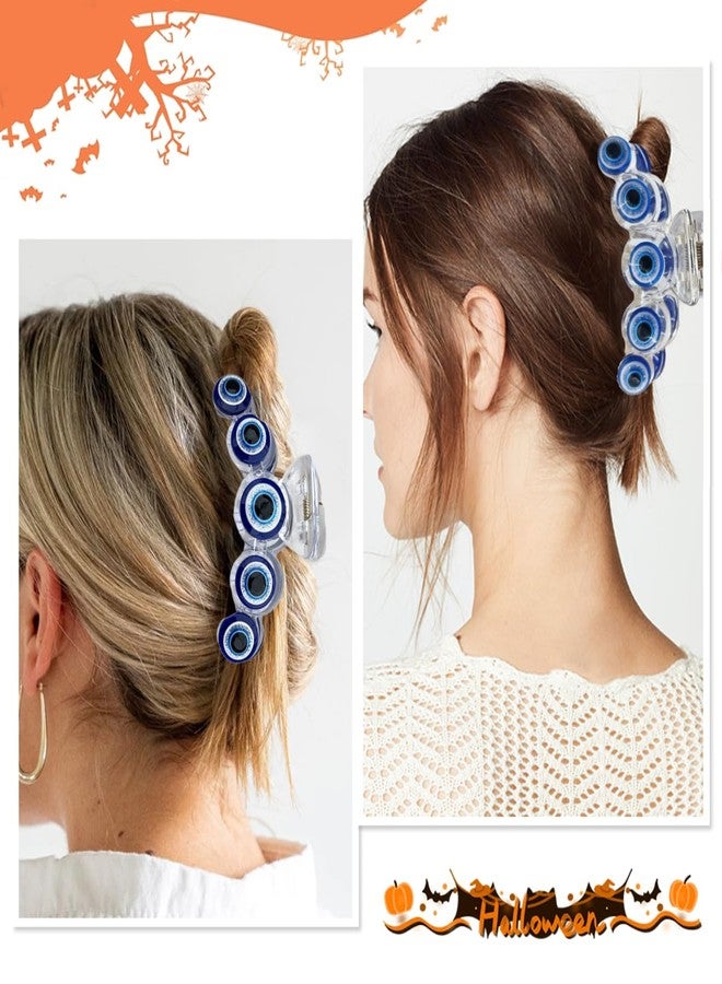 AIUPUOC Halloween Hair Clips Evil Blue Eyes Hair Claw Clip for Thick Hair for Women Hair Barrettes for Hair Styling Acrylic Hair Accessories Cosplay Hair Supplies Hairpin Hair Crab Hair Decorations 1Pcs - Image 4