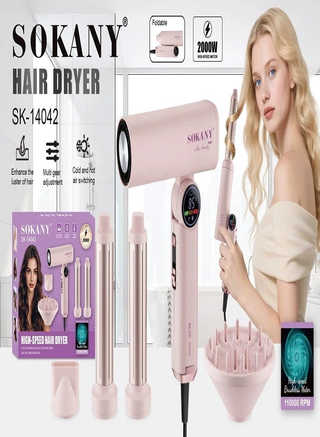 سوكاني طقم مجفف شعر رقمي SK-14042 4 في 1 بقوة 2000 واط - Image 2