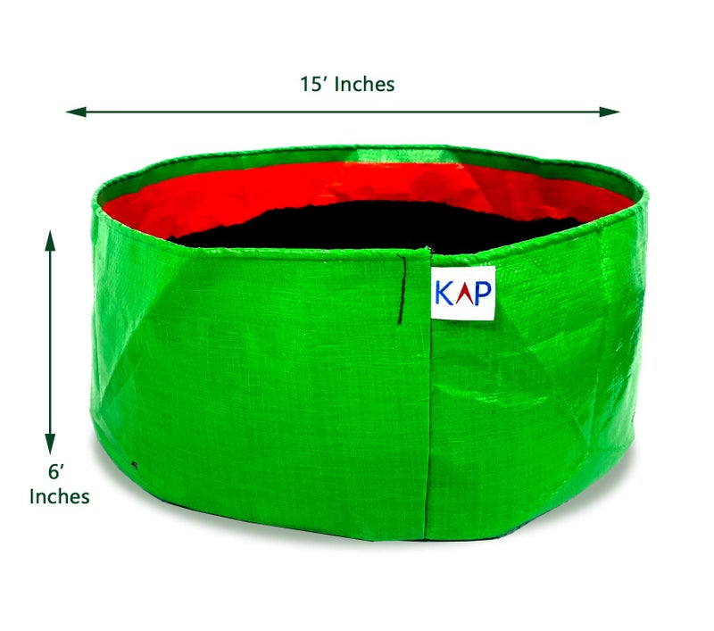 KAP Grow Bags for Kitchen, Balcony and Terrace Gardens (15"X6" Inches) Pack of 4 - Image 2