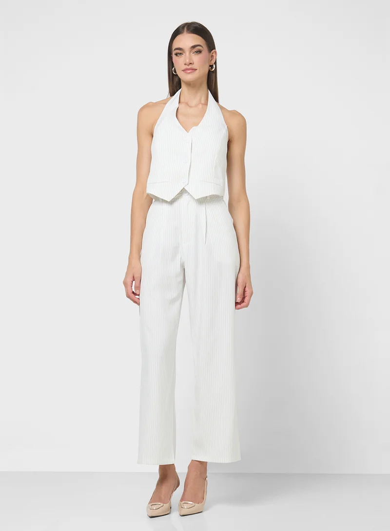ايلا Striped Halter Neck Vest & Pant Set