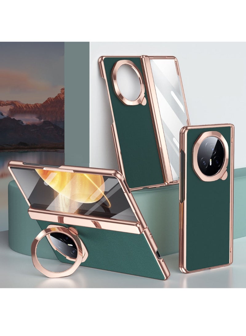 general Case Compatible with Honor Magic V3 Case, 【Built-in Screen Protector】 Plating Lens Stand All-inclusive Hinge Protection Anti-drop Anti-scratch Anti-fingerprint Phone Cover