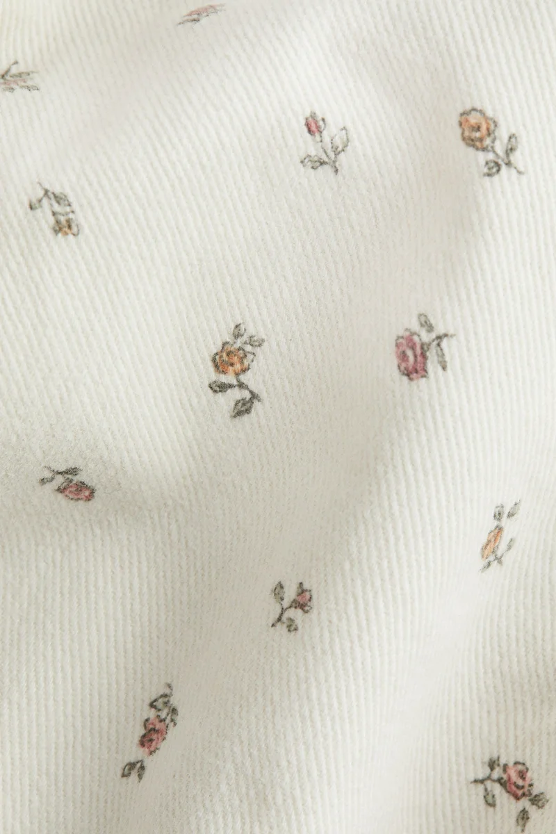 H&M Printed cotton twill trousers