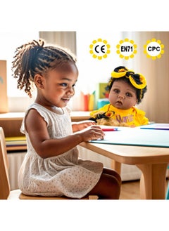 Aori Lifelike Black Reborn Baby Dolls Girl 22 Inch Realisticgirl Doll African American Newborn Weighted Dolls Gift Set For Ages 3+  - Image 5
