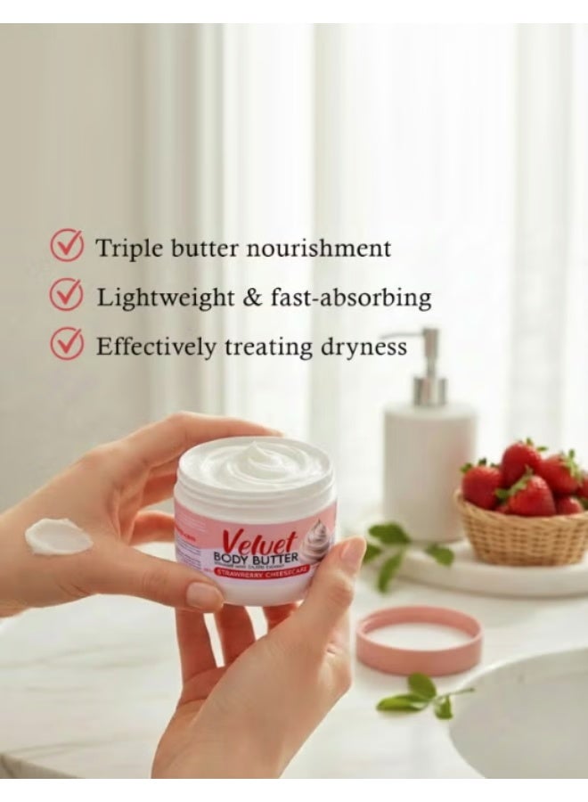 dr elvish Velvet Body Butter (Strawberry Cheesecake) to deeply hydrate and replenish the skin 200g - Image 5