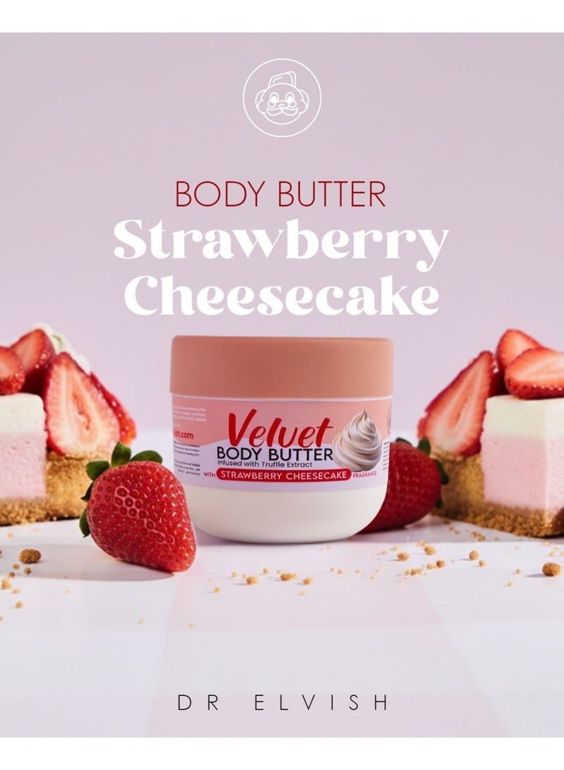 dr elvish Velvet Body Butter (Strawberry Cheesecake) to deeply hydrate and replenish the skin 200g - Image 3