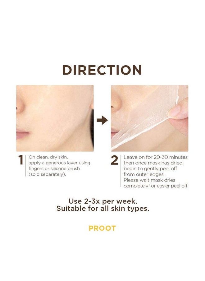 Proot - Calendula Peel Off Mask | With Herbal Infused Brightening Serum | Formulated With Real Calendula Flower Leaves And Extracts | Korean Skin Care Vegan Crueltyfree | 3.38 Oz - Image 1