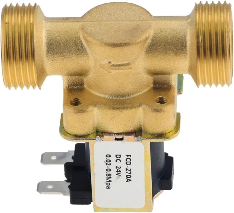 3 4 بوصة 1 2 بوصة DC 24V AC 220V DC 12V صمام مغناطيسي كهربائي صمام تحكم مياه نحاسي مغلق عادة - Image 5