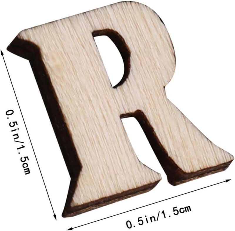 klarako 200pcs Wooden Alphabet Letters Wooden Cutouts Pieces Kids Learning Educational Toys 15mm - Image 5