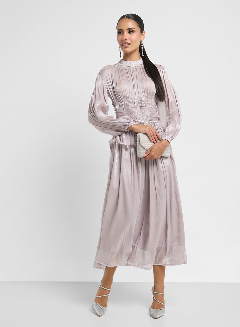 خزانة فستان مكشكش بخصر مزين - Image 4