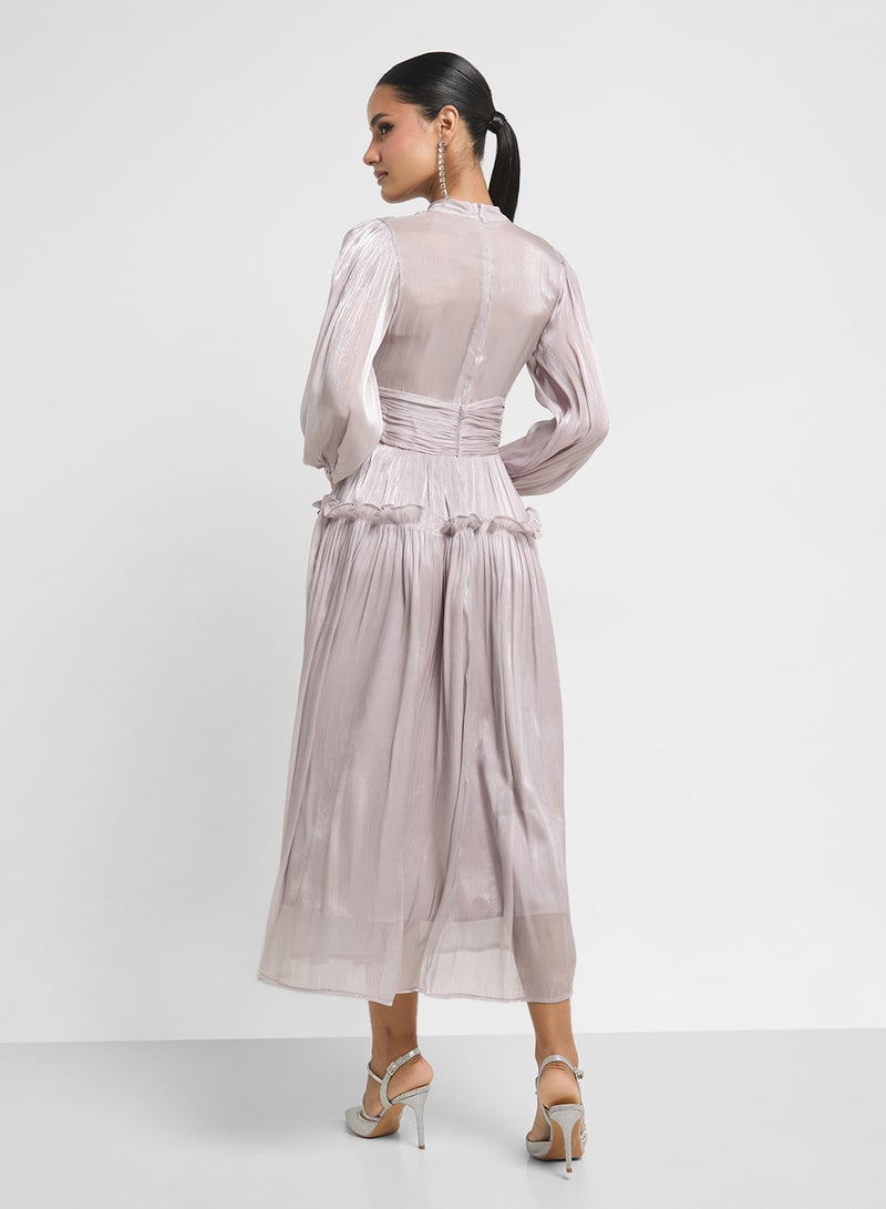 خزانة فستان مكشكش بخصر مزين - Image 2