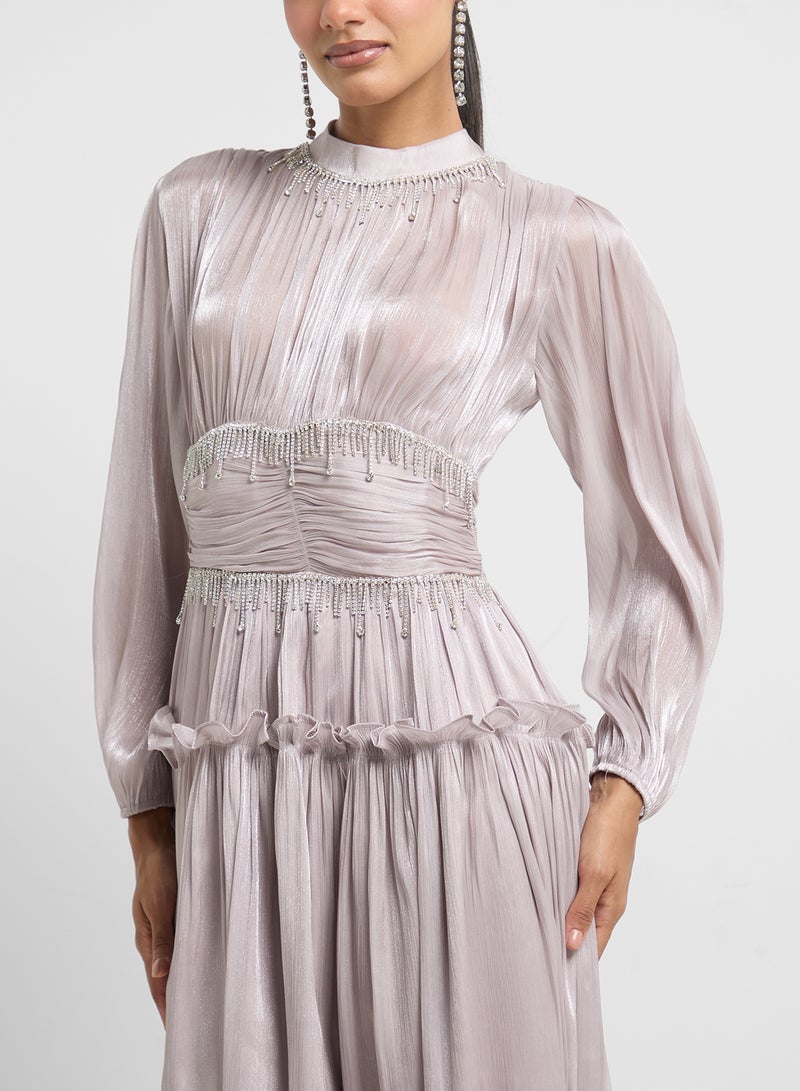 خزانة فستان مكشكش بخصر مزين - Image 3