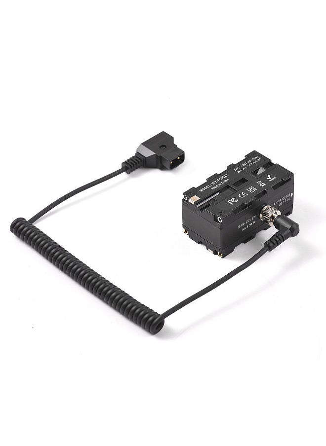 Generic D-Tap to Double-Sided NP-F550/570/770/970 Dummy Battery Power Adapter with 5-12V Type-C Output Flexible Spring Cable for Field Monitor LED Light Wireless Video Transmission  - Image 3