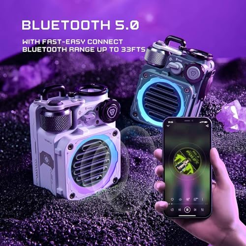 Muzen Cyber Cube Bluetooth Speaker, Bluetooth 5.0, Portable Speaker with Fidget Spinner, Crystal Clear Sound with RGB LED Light Wireless Speaker, Waterproof Speakers for Indoor Outdoor - Image 4