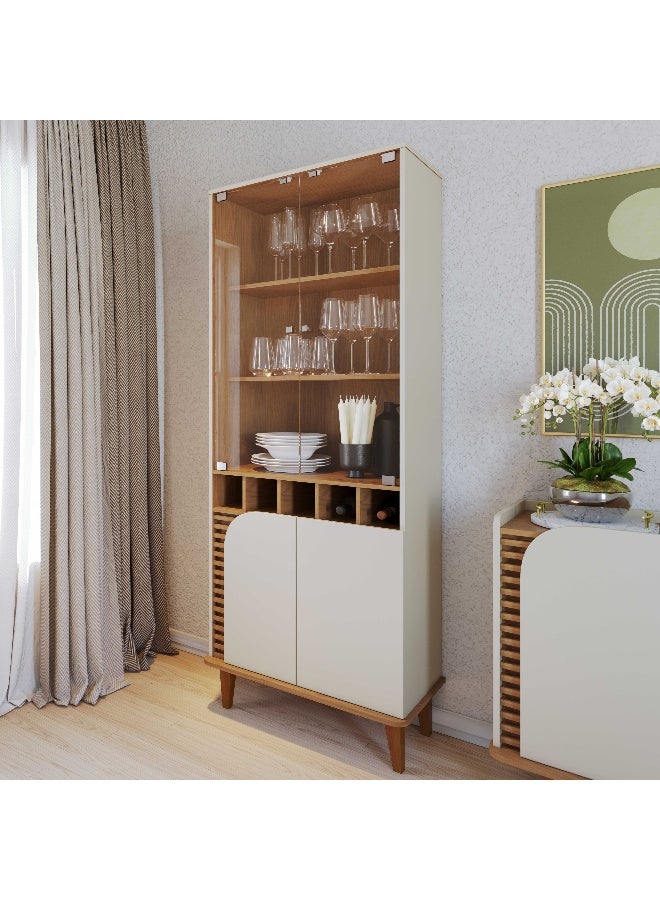 Home Box Nero 4-Door Curio Cabinet - Image 1