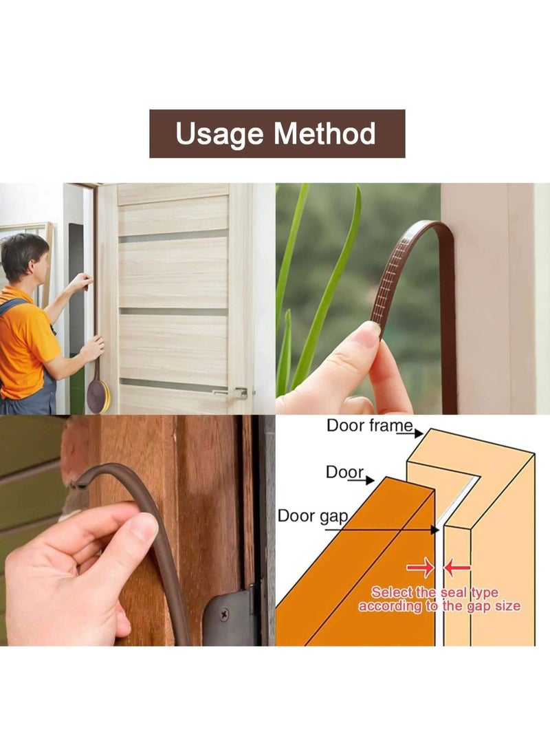 F.A.M.S Weather Stripping Door Seal, 5 Meter Pack D Type for Doors and Windows, Self-adhesive Rubber Exterior Door Seal, Easy Cut to Size  - Image 4