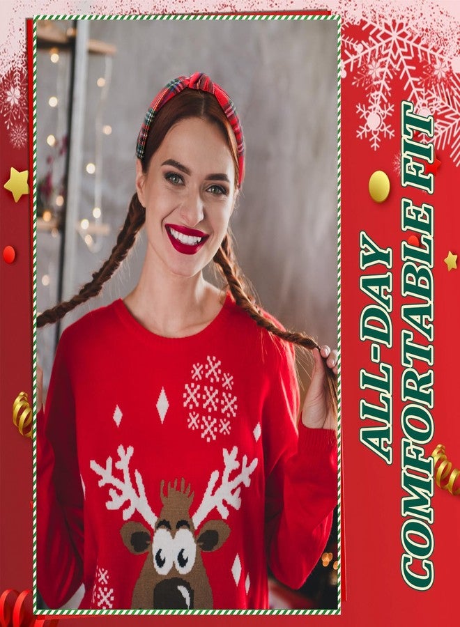 Maysing 3 Pcs Christmas Headbands for Women Velvet Red Green Knotted Headbands Christmas Buffalo Plaid Headband No Slip Turban Wide Hairband for Holiday Party Head Bands Hair Accessories Gifts - Image 4