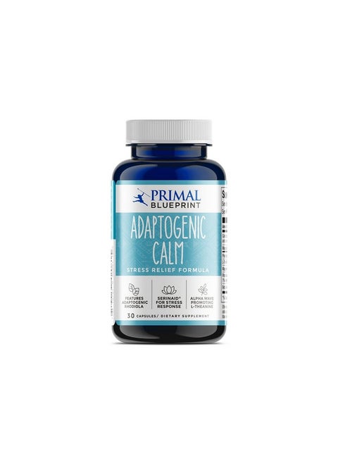 Primal Blueprint Adaptogenic Calm, Plant-Based Adaptogen Dietary Supplement, 30 Count