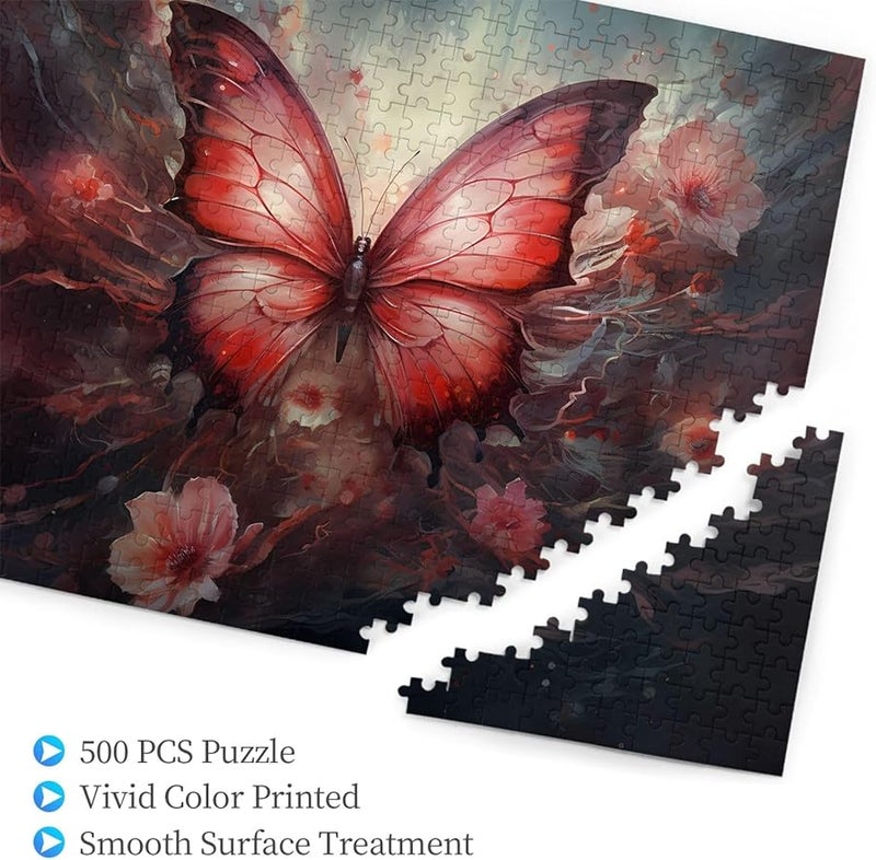 Phayah Fantasy Flower Butterfly Jigsaw Puzzle 500 Pieces For Adults Home Decor 20 4 X 15 Inches - Image 3