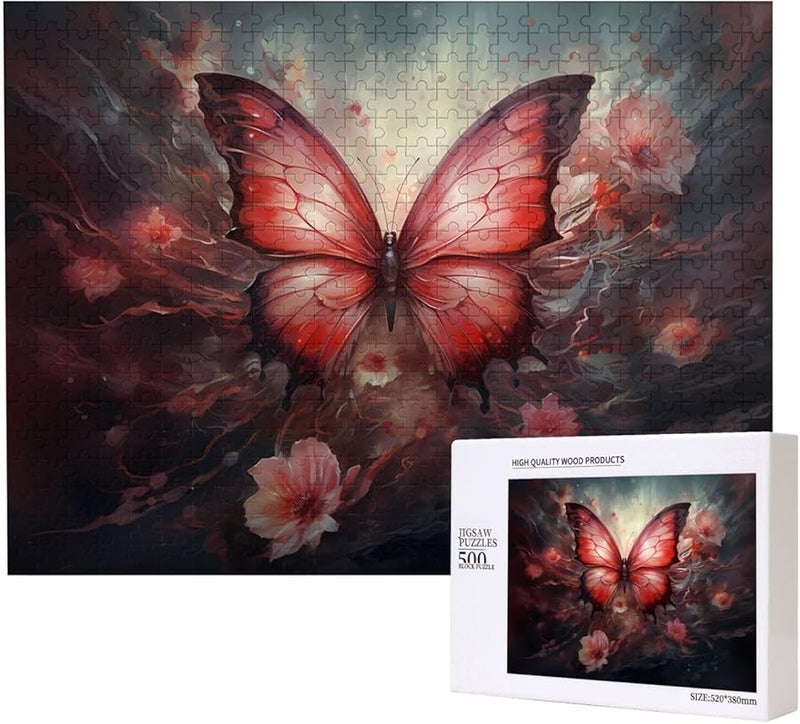 Phayah Fantasy Flower Butterfly Jigsaw Puzzle 500 Pieces For Adults Home Decor 20 4 X 15 Inches - Image 2