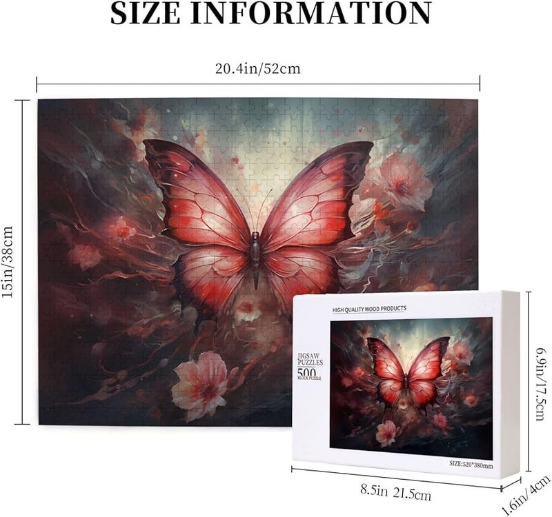 Phayah Fantasy Flower Butterfly Jigsaw Puzzle 500 Pieces For Adults Home Decor 20 4 X 15 Inches - Image 5
